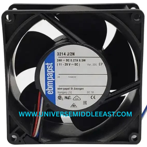 EBM-PAPST 3214J/2N-335 Axial Fan, 24 VDC, 6300 RPM
