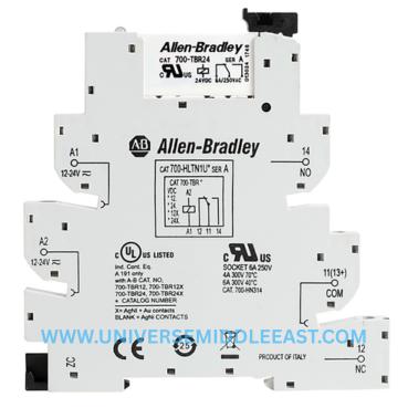 Allen‑Bradley 700‑HLT1Z24 Terminal Block Relay, 24V DC, 10A